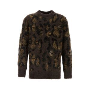 Junya Watanabe Men Embroidered Wool Blend Sweater